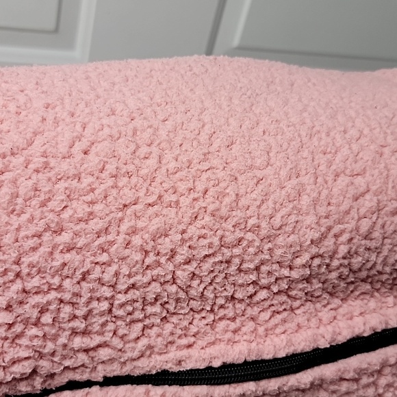 Victoria's Secret PINK Full Zip Sherpa Vest Jacket Smokey Rose Light Pink Size S - Picture 5 of 10